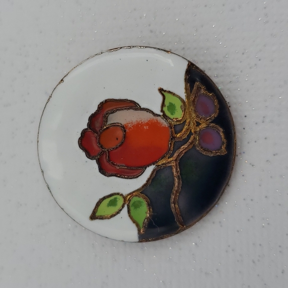 1980 Hallmark Cards Red Rose Brooch or Pendant - Picture 5 of 6